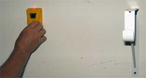 Studfinder and bracket