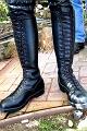 These are Iain-YVR's boots and he has to keep answering - the question ''What brand are those boots?''  - They're Wesco Jobmasters in all black.
