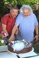 Slicing the first cake