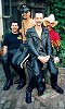 In the backyard of Stompers Boots - Paul, Martin, John and C.J.
