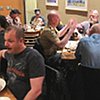 Left: Paul, Dave, Joe; back: Dick, Jim and Robert; right: David, Michael, Bill and Graham (back to camera)