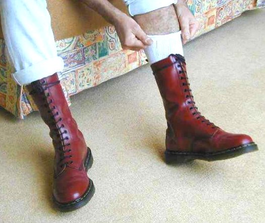Cherry Doc Marten Boots