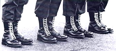 Combat boots - ladder lacing