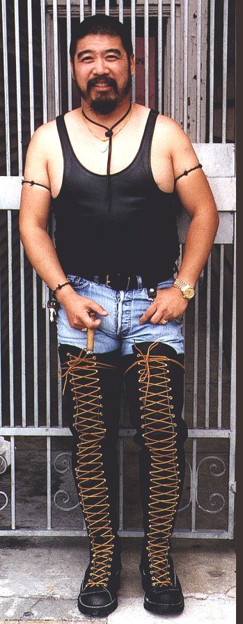 Steve Ng in his Wesco Lace-to-Toe Lineman boots