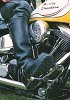 Wesco Harness Boots on a Harley
