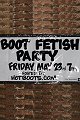 Miller Brewing advertising banner for the - HOT BOOTS party at the Cellblock bar
